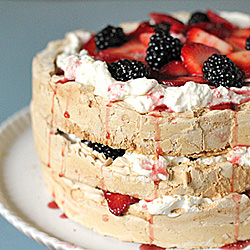 Brown Sugar Pavlova with Berries
