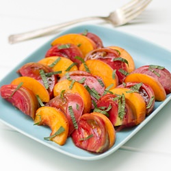 Heirloom Tomato and Peach Salad