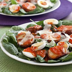 Potato, Egg & Spinach Salad