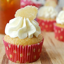 Ginger Peach Cupcakes
