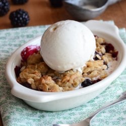 Blackberry Crisp for One
