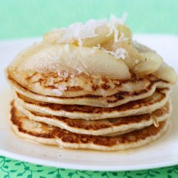 Coconut Pancakes & Pear Sauce