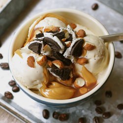 Coffee Ice Cream with Mud Pie Mojo