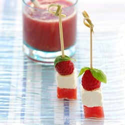 Watermelon and Raspberry Appetizer