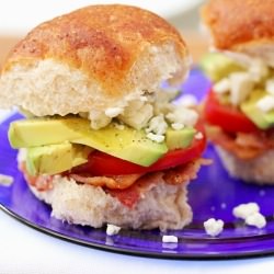 Bacon Avocado Blue Cheese Sliders