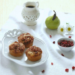 Pear and Cranberry Muffins