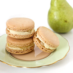 Pear and Elderflower Macarons