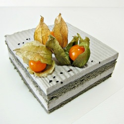 Black Sesame Yogurt Mousse Cake