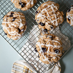 Blueberry Scones with Lime Glaze