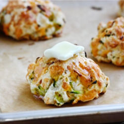 Zucchini Cheddar Drop Biscuits