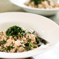 Spinach Barley Risotto