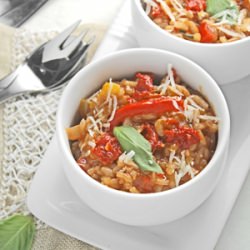Nduja, Bell Pepper & Basil Risotto