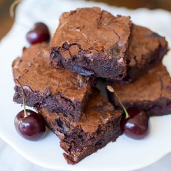 Roasted Cherry Brownies