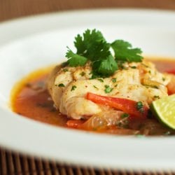 Red Curry Poached Cod