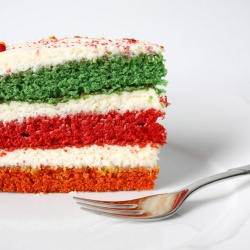 Colorful 3-Layer Cake