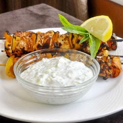 Chicken Souvlaki with Tzatziki