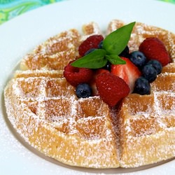 Classic Yeasted Belgian Waffles