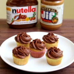 Peanut Butter Nutella Cupcakes