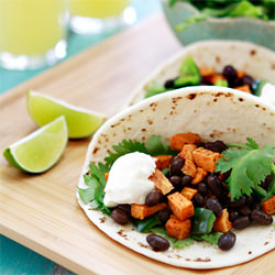 Black Bean and Roasted Sweet Potato