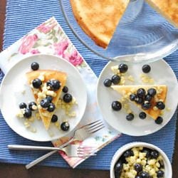 Sweet Corn Cake w/ Blueberries
