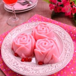 Rose Pudding (Eggless)