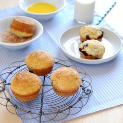 Blueberry Muffins with Doughnut Top