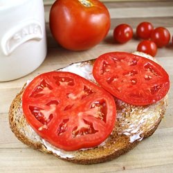 Salted Tomatoes on Toast
