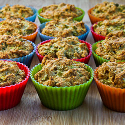 Savory Whole Wheat Zucchini Muffins