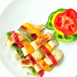 Chicken and Bell Peppers Braid