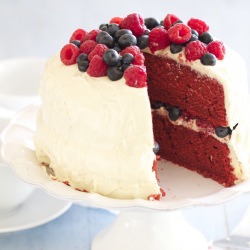 Red Velvet Cake with Berries