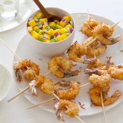 Coconut Shrimp with a Mango Salsa