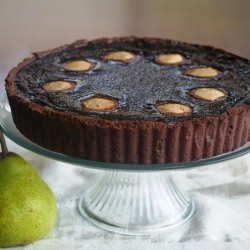 Dark Chocolate and Pear Tart
