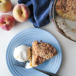 Peach-Sour Cream Buckle