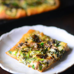 Robiola,Truffle Oil, Zucchini Pizza