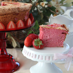 Strawberry Angel Food Cake