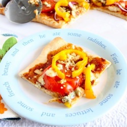 BBQ Chicken and Blue Cheese Pizza