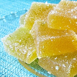 Passion Fruit Gelées with Lime Sugar