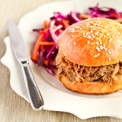 Ginger Beer Pulled Pork on Brioche