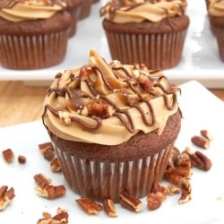 Chocolate Turtle Cupcakes