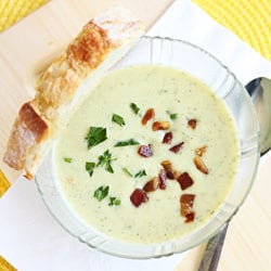 Chilled Leek and Zucchini Soup