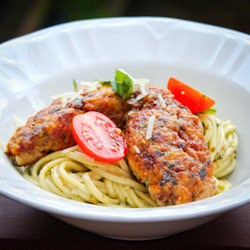 Creamy Pesto with Chicken Sausage