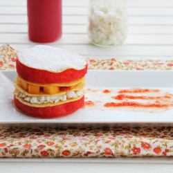 Millefeuille of Pancake, Watermelon