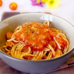 Espaguettis con Pisto