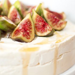 Iced Cake w/ Almonds, Honey, Figs