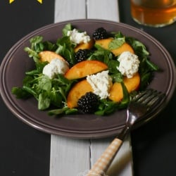 Salad of Peaches and Blackberries
