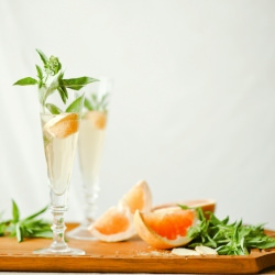 Ginger Basil Grapefruit Spritzer