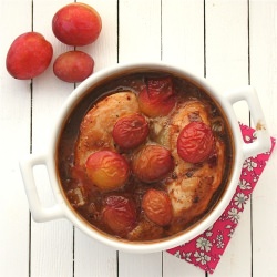 Baked Chicken with Plums