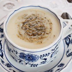 Potato Parmesan Soup with Pesto