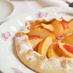 Peach and Amaretti Crostata