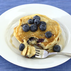 Whole Wheat Blueberry Pancakes